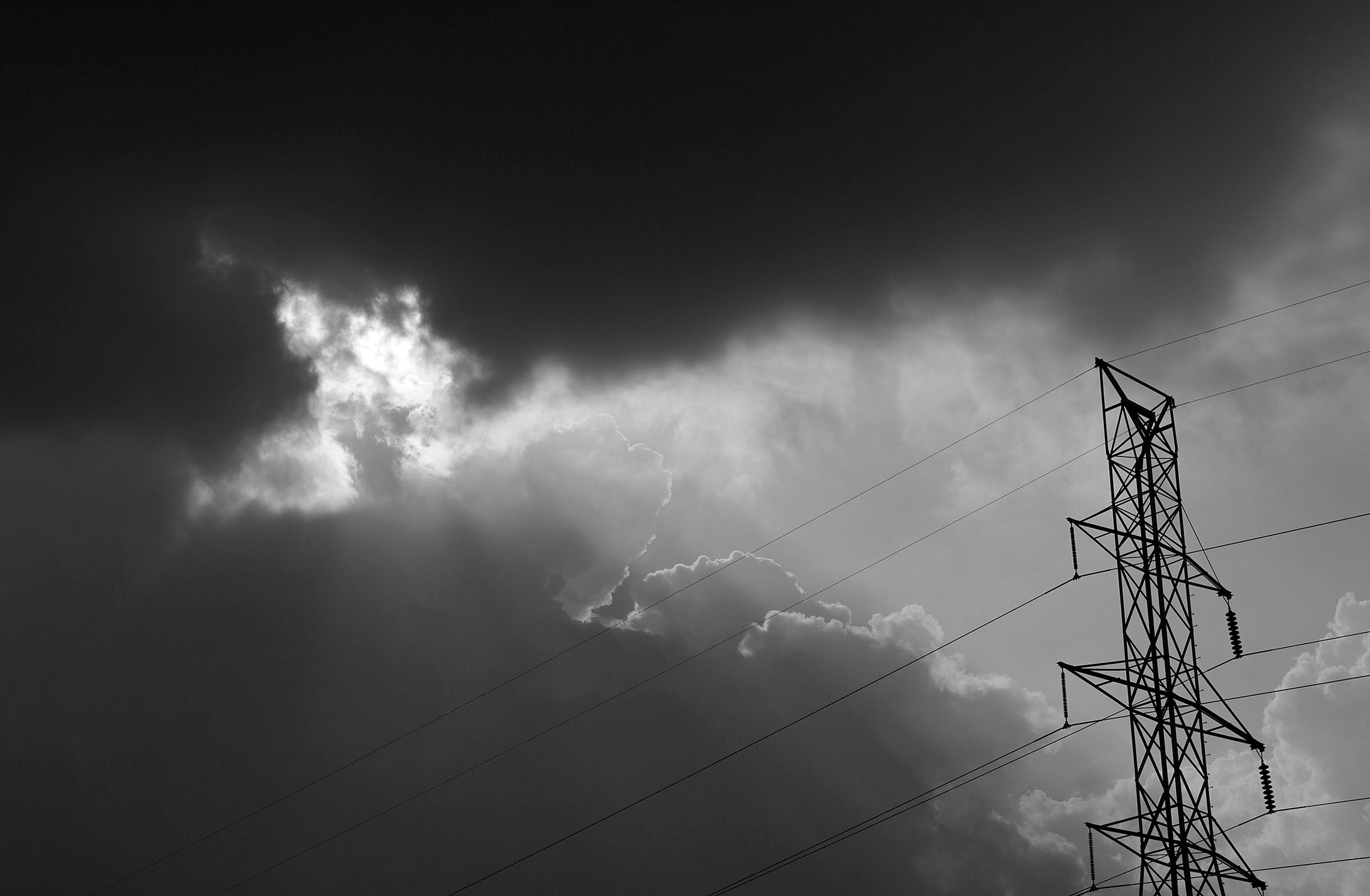 Clouds with Power Tower