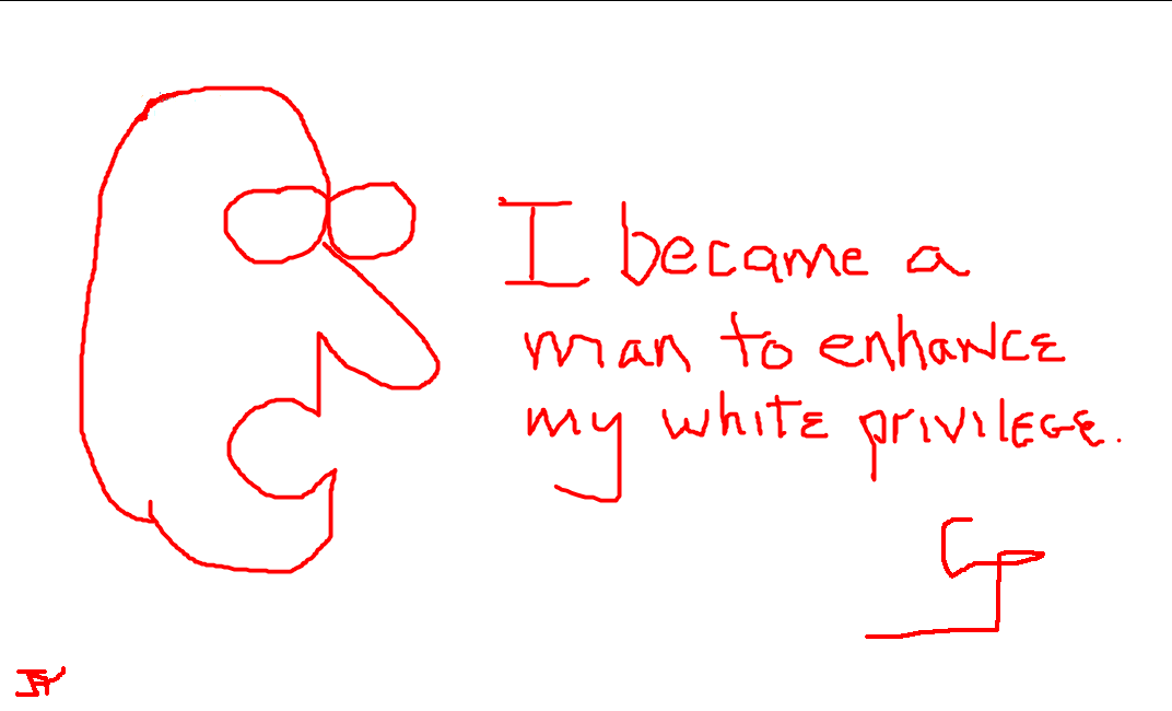 I became for the white privilege