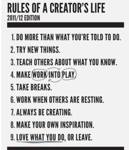 rules of a creators life